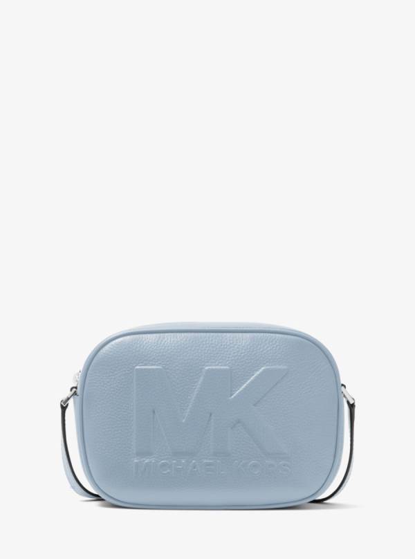 Damske Spojková Taška Michael Kors Jet Set Travel Medium Logo Embossed Pebbled Leather Modre - Kabelky Michael Kors Levně | TUFQZ-2138